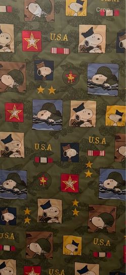 Snoopy/Military baby quilt
