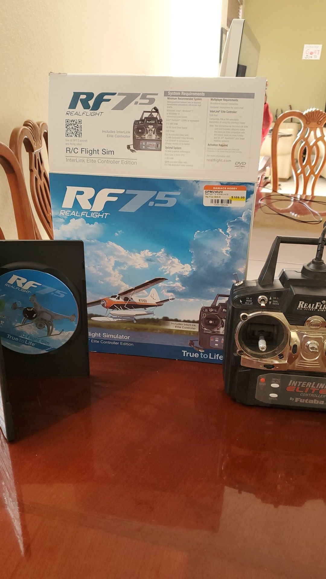 Real Flight R/C flight simulator with controller