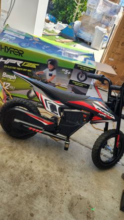 Hyper Toy Company, HPR125 12V Electric Dirt Bike, Children Ages 5+, up to 8 MPH, Black/Red