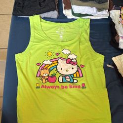 hello kitty green tank top