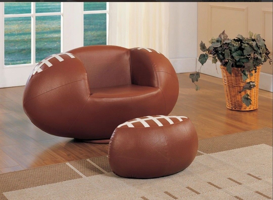All Star Football Children Chair With Ottoman