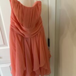 Davids Bridal Peach Dress Size 4 