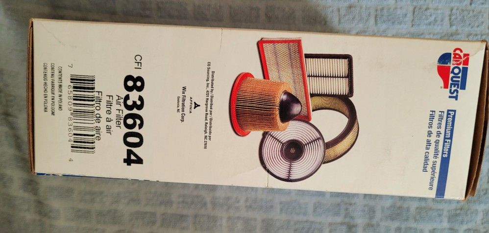 NOS PREMIUM Air Filter CARQUEST 83604 for 2011-2013 Ford Fiesta