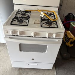 White Propane Ready Stove