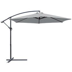 Vineego 9.5-ft Steel Gray Garden Patio Umbrella with Base