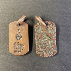 Steel Flame Fatty dog Tags