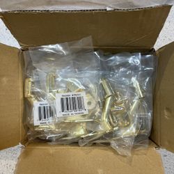 25 Safe Rail Bright Brass Steel Line Brackets
