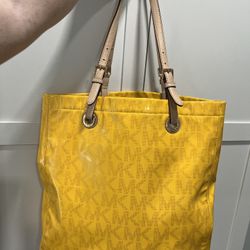 Yellow Michael Kors Tote 