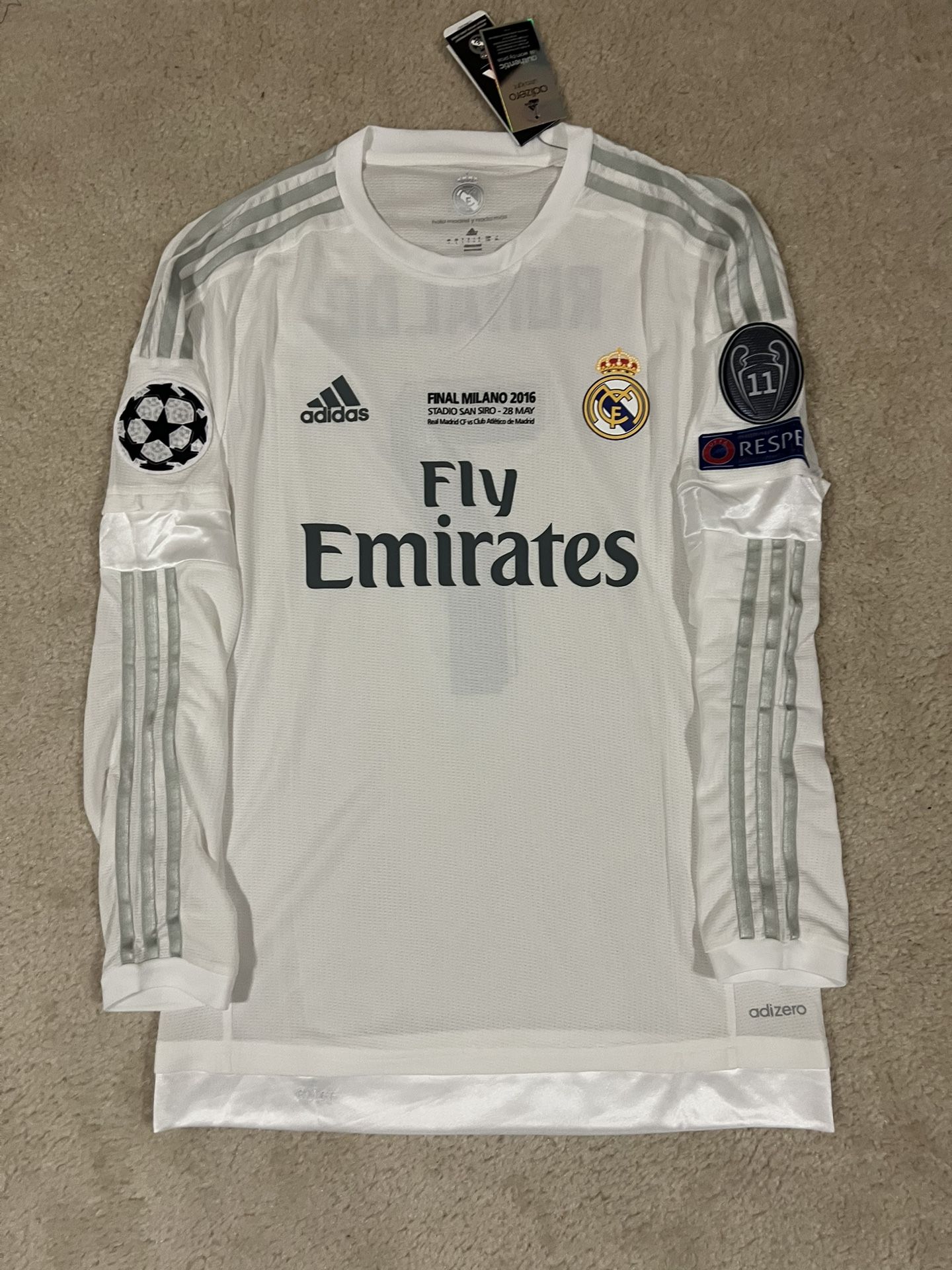 Ronaldo #7 Real Madrid Home 2016 Champions League FINAL PLAYER Version Jersey