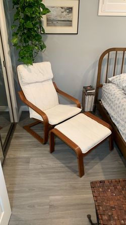 IKEA POÄNG Chair and Ottoman Set