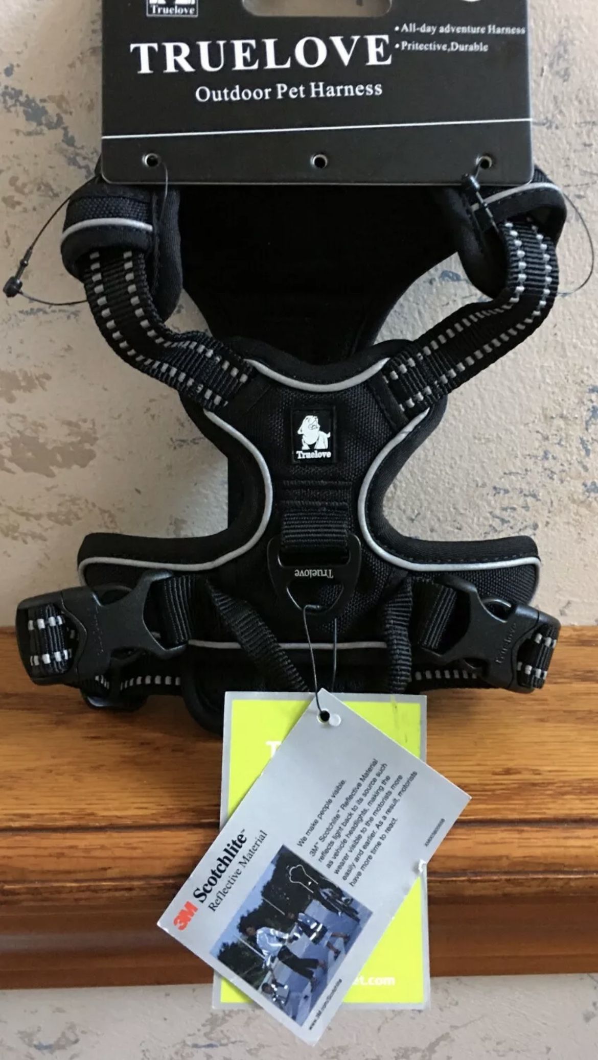 New TrueLove Outdoor Pet Harness Size XS Chest 13" - 17" Black 