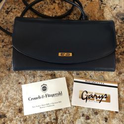 Gary’s Vintage Leather Navy Shoulder Clutch 
