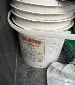White Containers Buckets