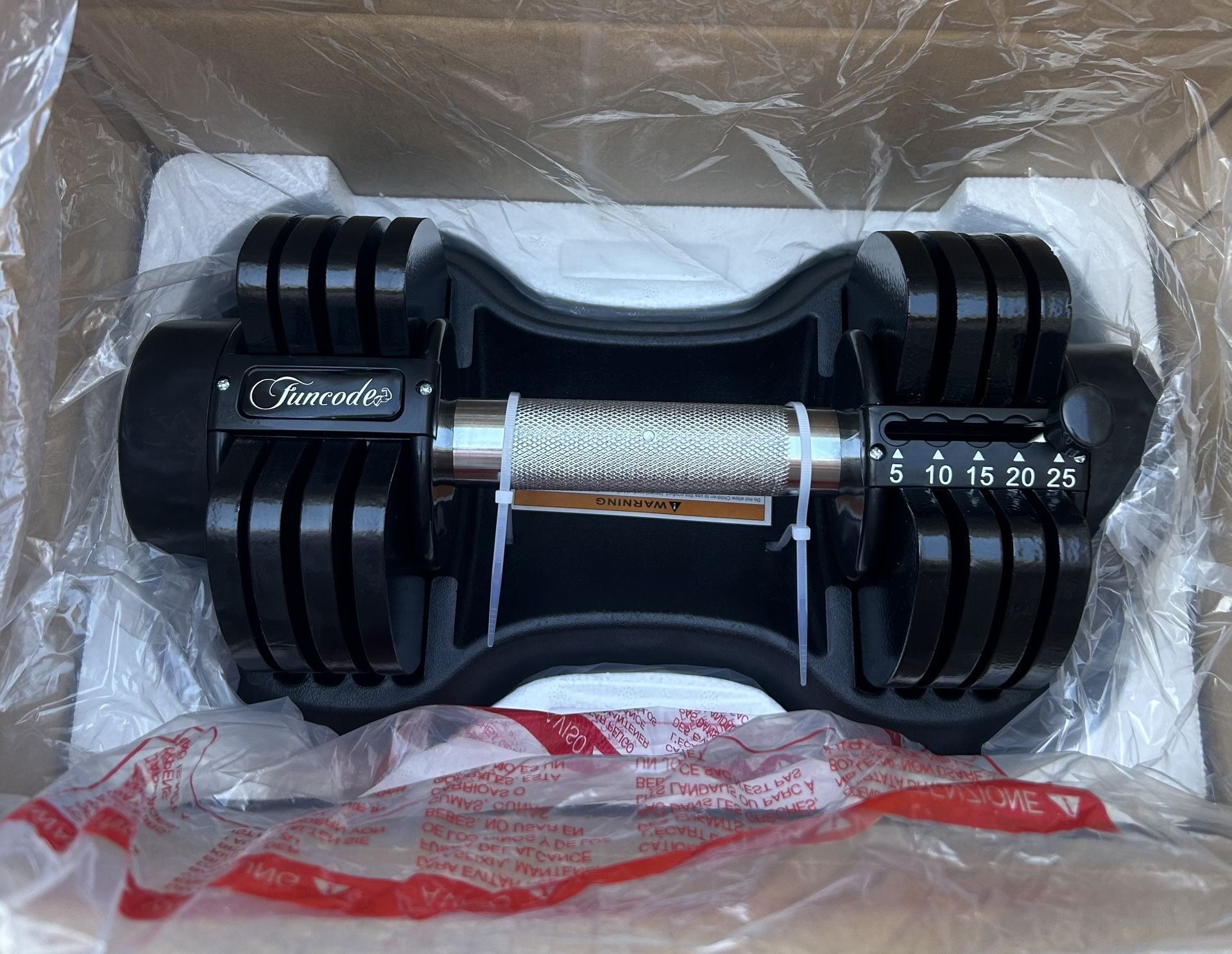 25lbs Adjustable Dumbbell | Quick-Change, Non-Slip Grip, Cast Iron, Strength Training Equipment with...