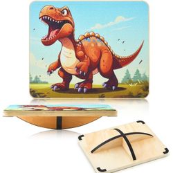 T Rex Dinosaur Wood Balance Board For Kids