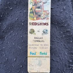 REDSKINS VS COWBOYS  Collectible ticket Stub
