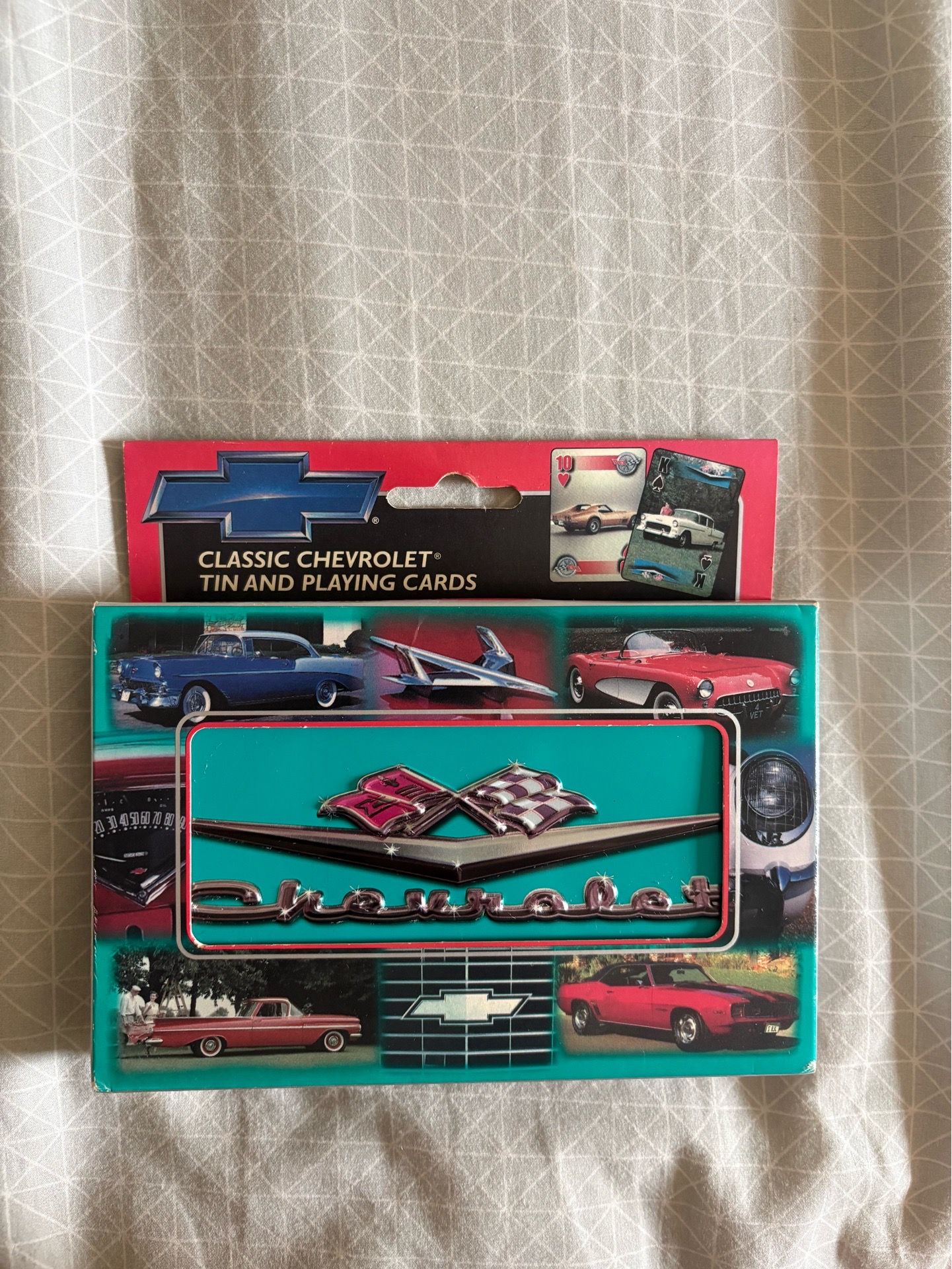Vintage 1999 Chevrolet Classic Cars Limited Edition Tin and Two Decks of Playing Cards