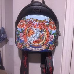 Ed Hardy Dead Or Alive Rhinestone Unisex Backpack