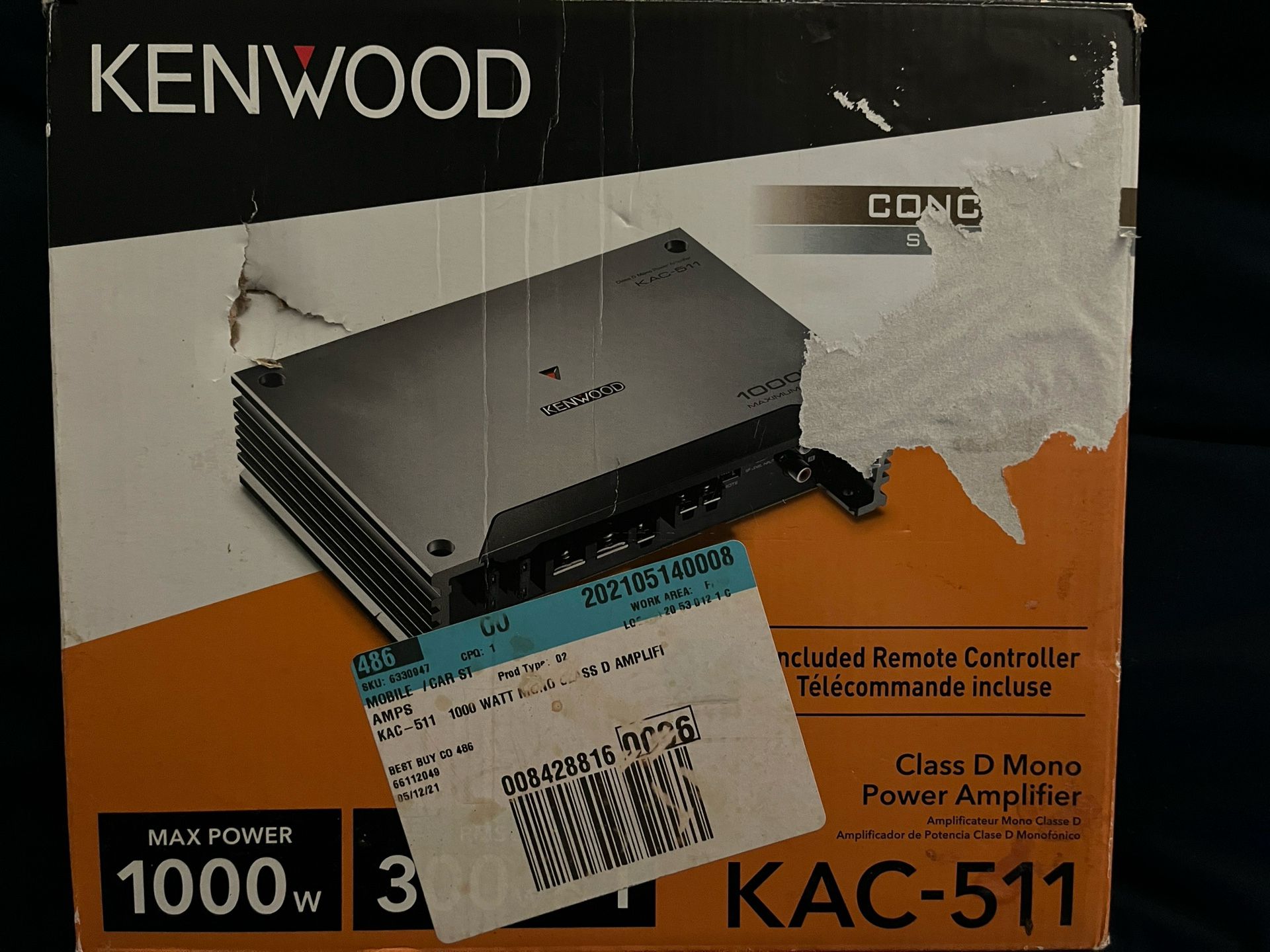 Kenwood KAC-511 1000W Amplifier  