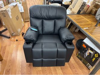 Faux Leather Power Lift Recliner Heat Massage Chair
