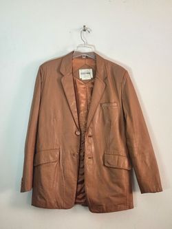Vintage Geronimo Genuine Leather Blazer Jacket – Size 42L – Tan/Cognac