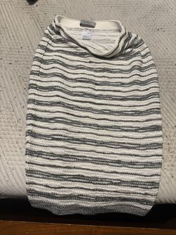 D. Exterior Striped Knit Skirt – Like New!