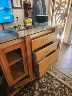 Desk with Glass Top
