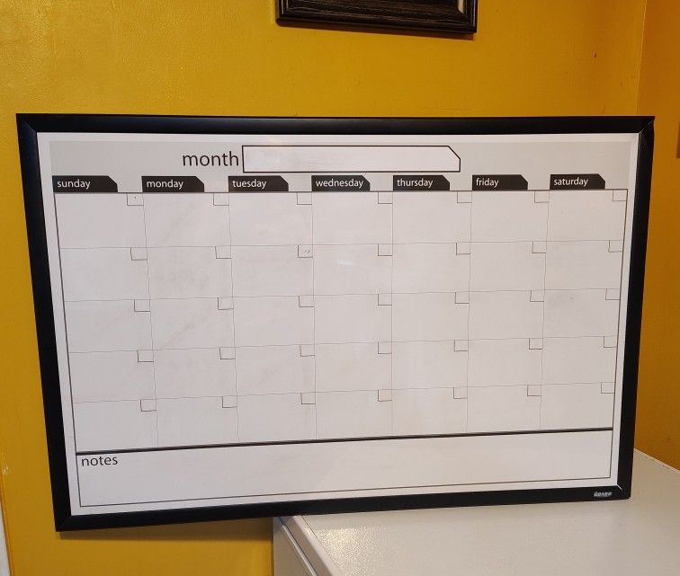 Dry Erase Calendar Board 