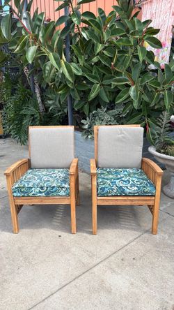 Teak wood chairs
