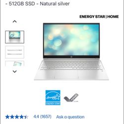 New 15”  Hp Laptop  Inside Box  Unopened 