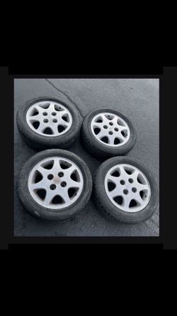 4 — 195/55r15 4x114.3 4x4.5 Stock Honda Accord Lancer Nissan Versa Cube 240sx Wheels Rims Tires!!!
