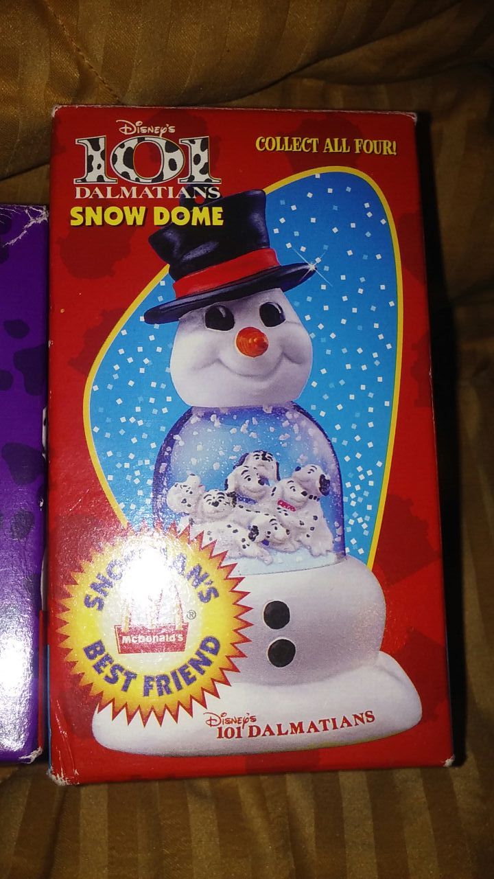 All 4 collectible mcdonalds snow globes