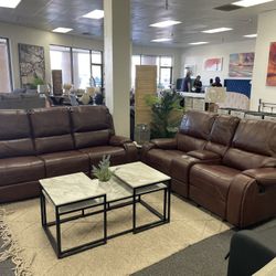 3 Piece Sofa Loveseat And Swivel Recliner With Electrical Outlets And USB Ports