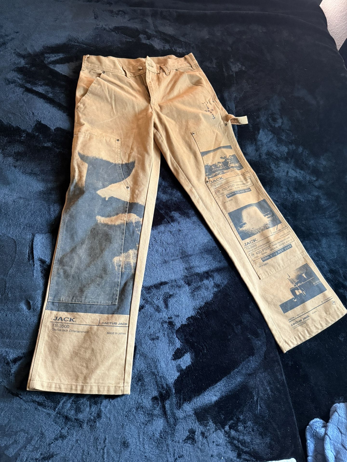 Authentic Travis Scott Mens 30 System Work Double Knee Work Pants 
