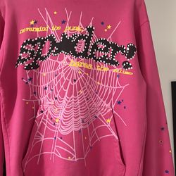 Sp5der hoodie pink color way 2021 hoodie