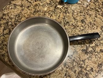 Vintage 10” Frying Pan, Color Yellow,  Very Sturdy