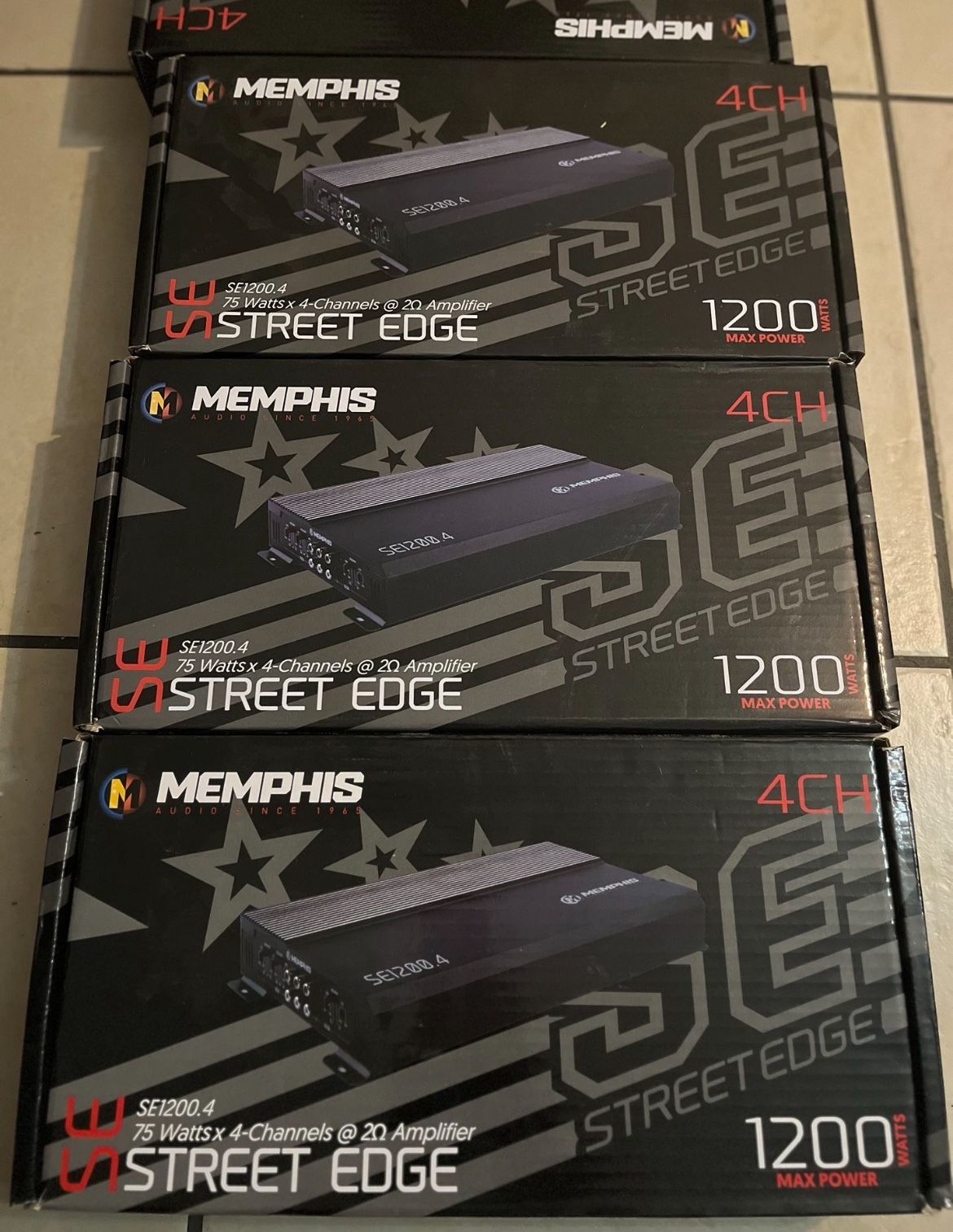 MEMPHIS STREET EDGE SE1200.4 4-CHANNEL AMP (120$ each )
