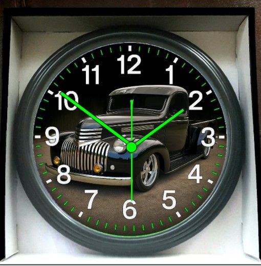 1949 Chevy Chevrolet Truck Bagged Glow In The Dark Wall Clock New!