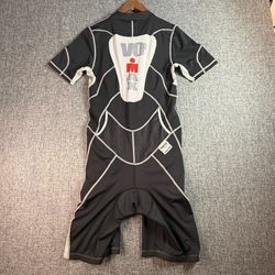Ironman Triathlon Tri Suit Mens Black Short Sleeve One Piece Cycling Run