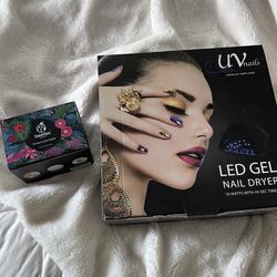 UV Gel Nail Dryer And Box Of 6 Polishes