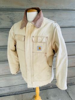 XL Carhartt Canvas Work Jacket Corduroy Collar