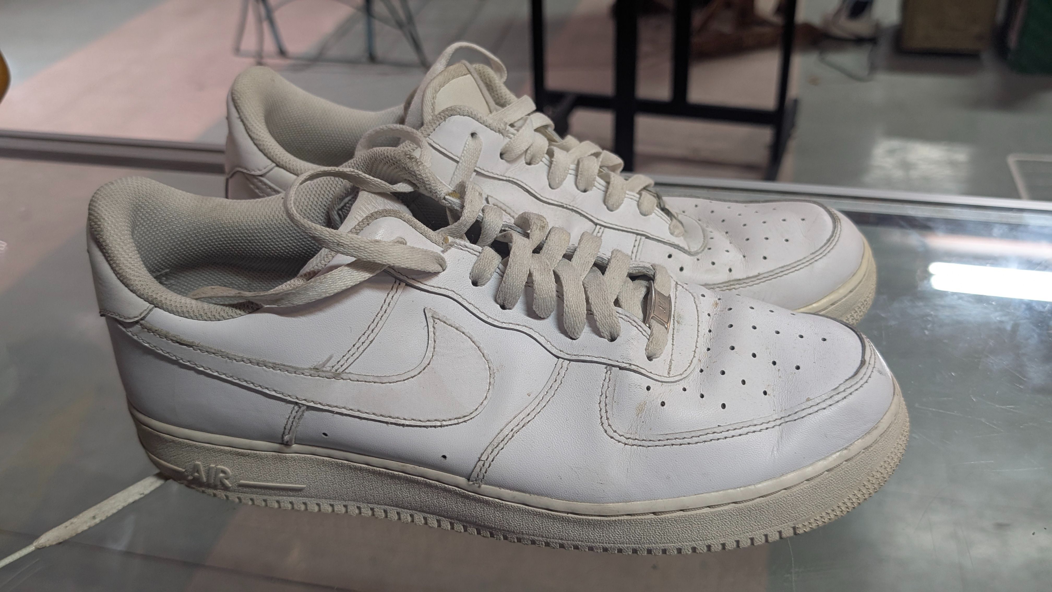 Nike Air Force 1 Low White Leather Sneakers Mens Size 14