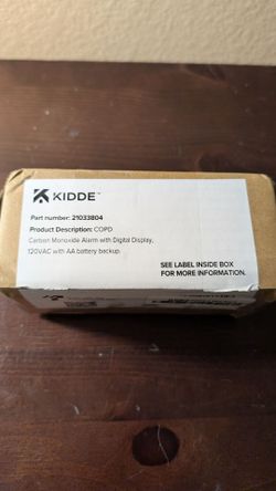 Kidde Carbon Monoxide Detector, Plug-in with AA Battery Backup