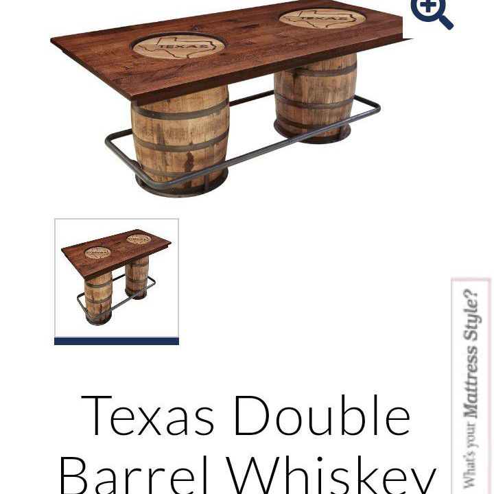 Genuine Whiskey Barrel  Counter Height Table