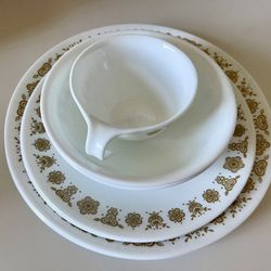 Vintage Corelle Butterfly Gold Dishes