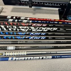 Driver shafts - Ventus, Mitsubishi, Diamana, Graphite Design, Kai’Li, and more.