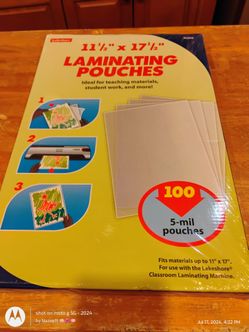 Lakeshore Laminating Pouches, 5 mil thickness, 11.5'' x 17.5'', 100 count