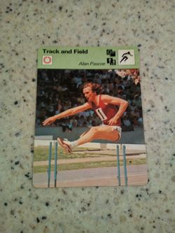 Vintage 1978 sportscaster track and field/Alan pascoe/Olympic collector card/card # 49-09