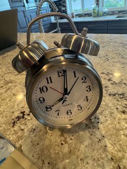 Retro Twin Bell Quartz Alarm Clock