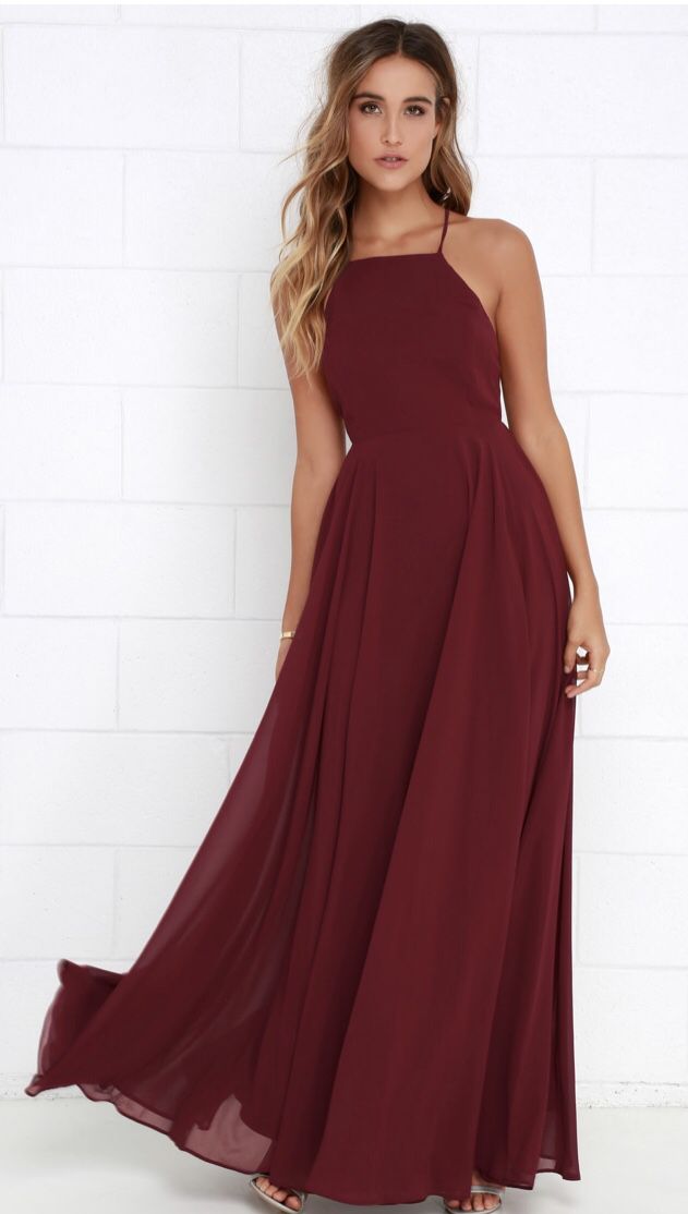 MYTHICAL KIND OF LOVE WINE RED MAXI DRESS SIZE SMALL